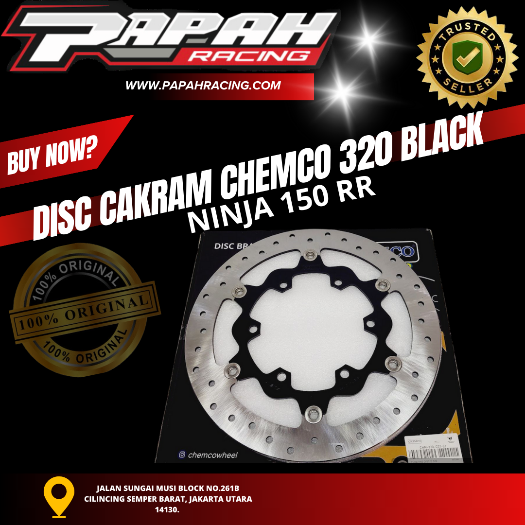DISC / PIRINGAN CAKRAM CHEMCO NISSIN NINJA 150 RR 320 BLACK